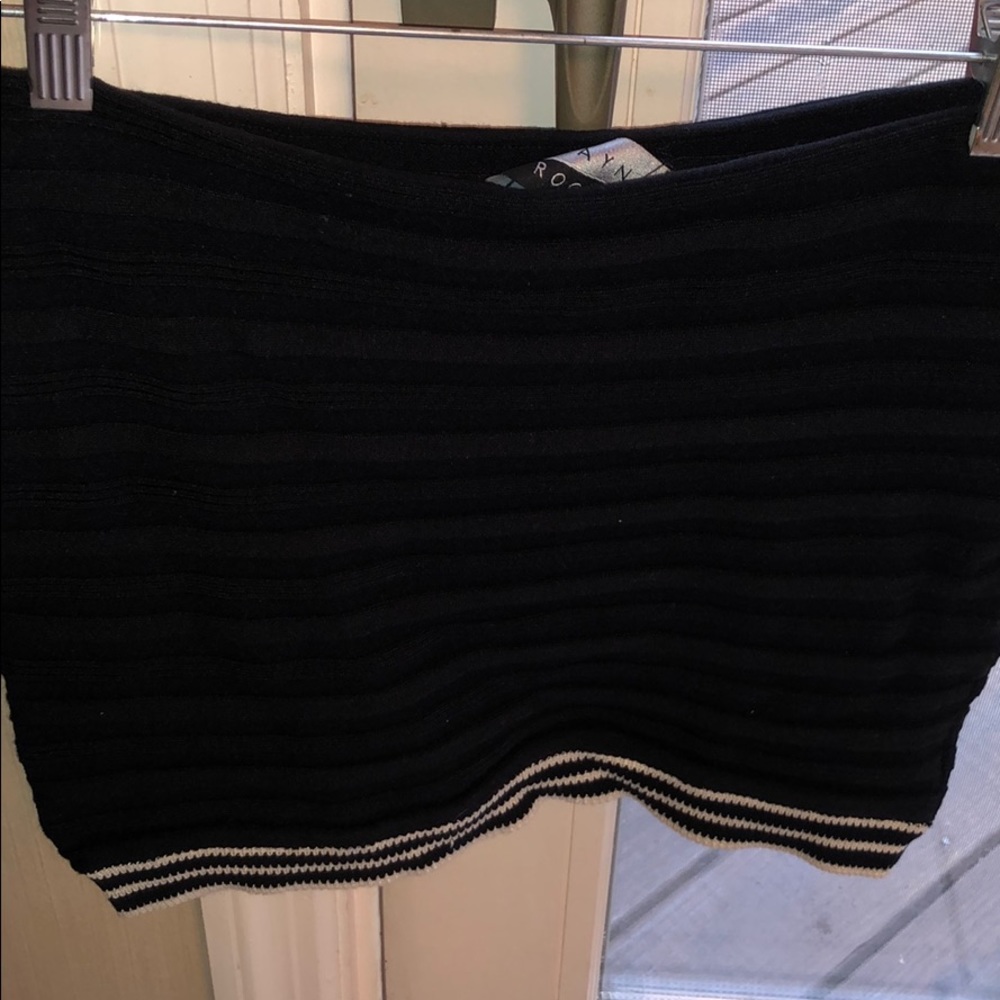 Wayne Rogers Black and White Skirt, Size Large